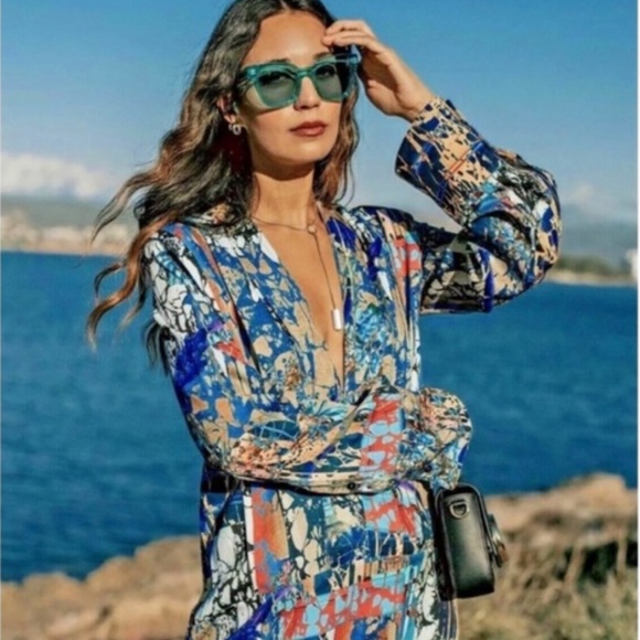 H&M Studio Collection Print Kaftan Dress - Picture 4 of 4